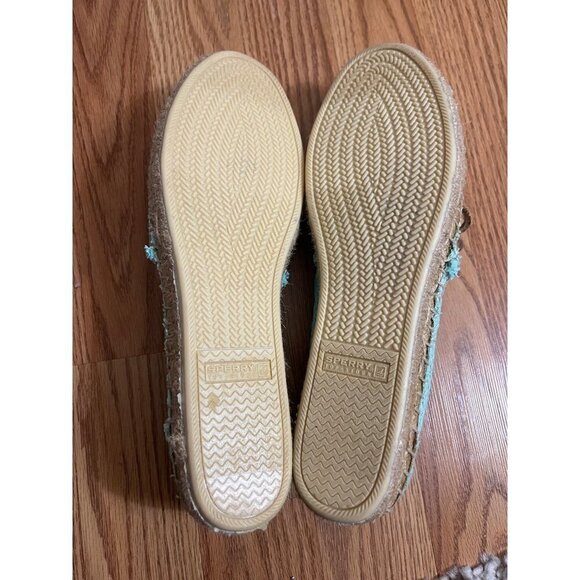 Sperry Top Sider Slip-On Carrefour Retro Woven Flat Loafers Aqua 8.5 - Picture 9 of 12